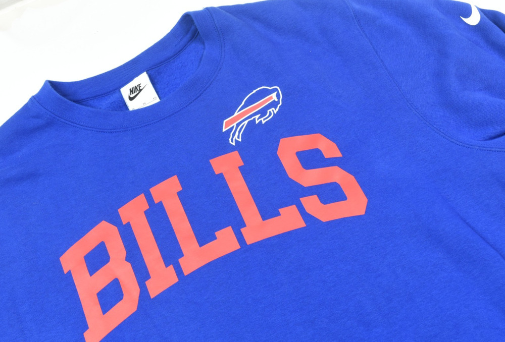 Nike Buffalo Bills Pullover Sweater Mens XL Blue Long Sleeve Crew Neck Fleece